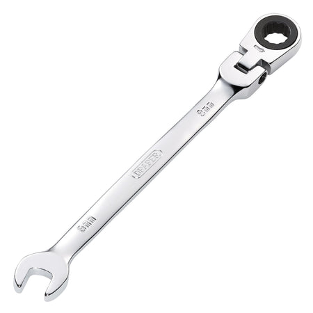 DRAPER 8mm Draper Hi-Torq ; Metric Flexible Head Ratcheting Combination Spanner: Model No.8230FMMB