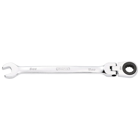 DRAPER 8mm Draper Hi-Torq ; Metric Flexible Head Ratcheting Combination Spanner: Model No.8230FMMB