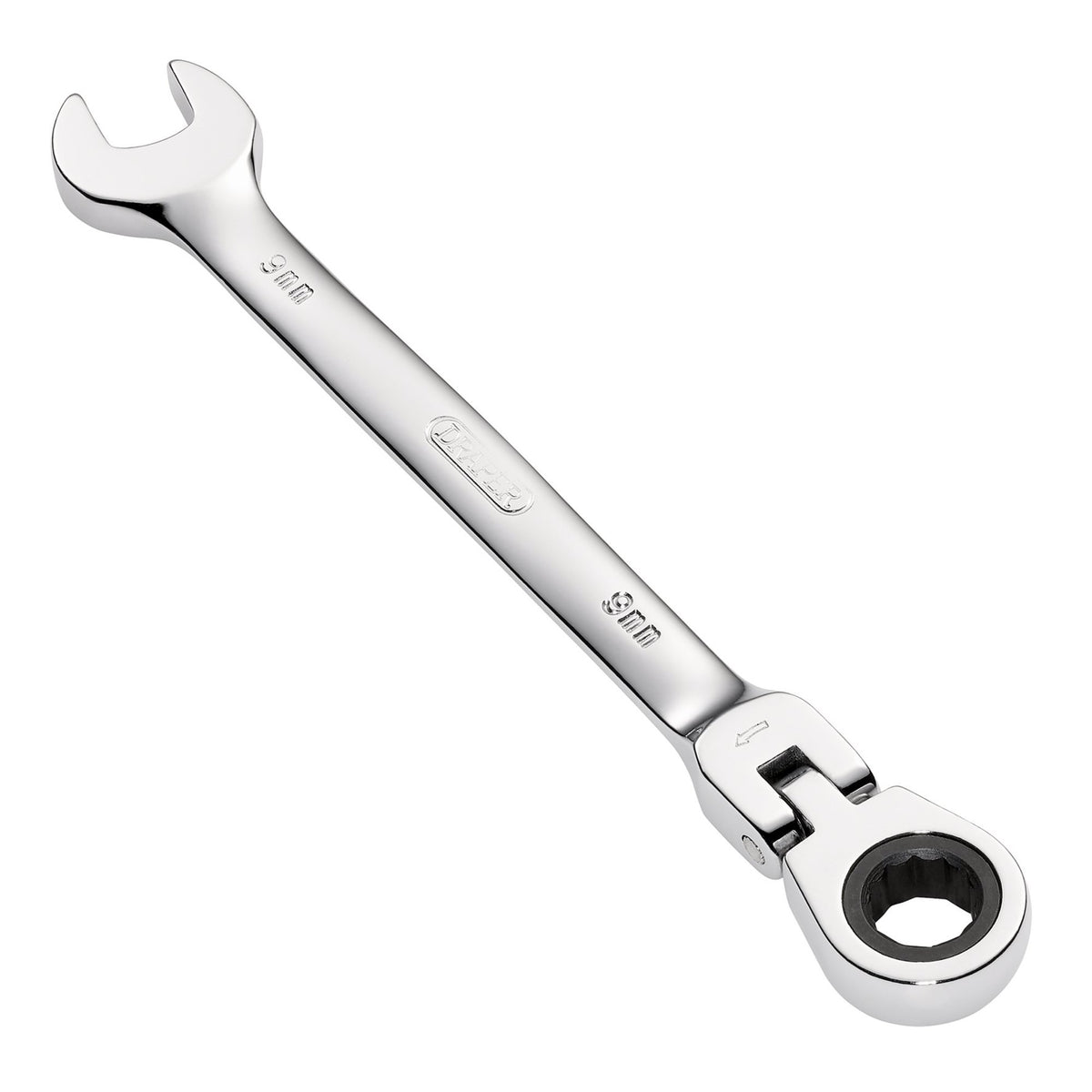 DRAPER 9mm Draper Hi-Torq ; Metric Flexible Head Ratcheting Combination Spanner: Model No.8230FMMB
