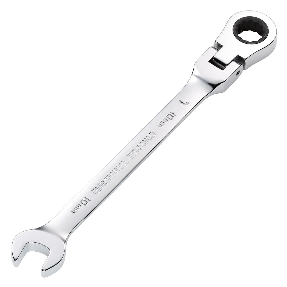 DRAPER 10mm Draper Hi-Torq ; Metric Flexible Head Ratcheting Combination Spanner: Model No.8230FMMB
