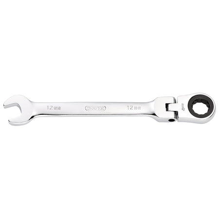 DRAPER 12mm Draper Hi-Torq ; Metric Flexible Head Ratcheting Combination Spanner: Model No.8230FMMB
