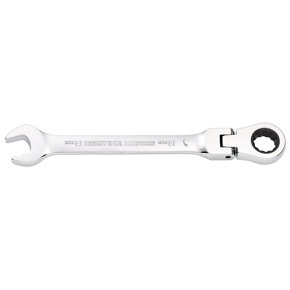 DRAPER 13mm Draper Hi-Torq ; Metric Flexible Head Ratcheting Combination Spanner: Model No.8230FMMB