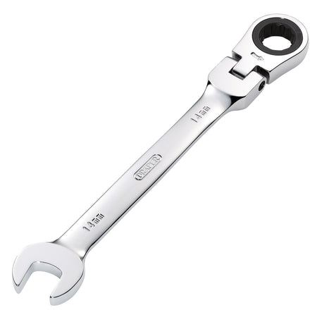 Draper HI-TORQ Metric Flexible Head Ratcheting Combination Spanner, 14mm : Model No. 8230FMMB
