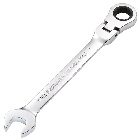 DRAPER 17mm Draper Hi-Torq ; Metric Flexible Head Ratcheting Combination Spanner: Model No.8230FMMB
