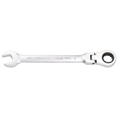 DRAPER 17mm Draper Hi-Torq ; Metric Flexible Head Ratcheting Combination Spanner: Model No.8230FMMB