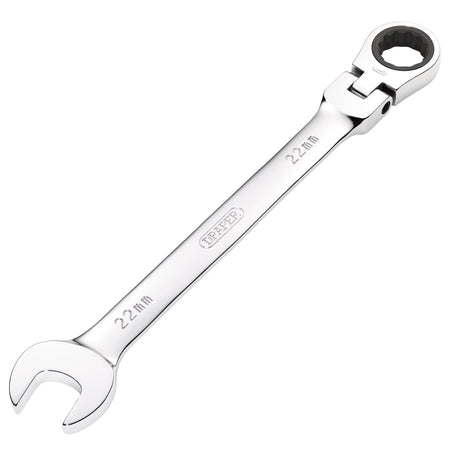 DRAPER 22mm Draper Hi-Torq ; Metric Flexible Head Ratcheting Combination Spanner: Model No.8230FMMB