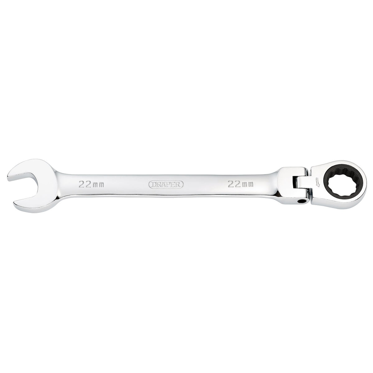 DRAPER 22mm Draper Hi-Torq ; Metric Flexible Head Ratcheting Combination Spanner: Model No.8230FMMB