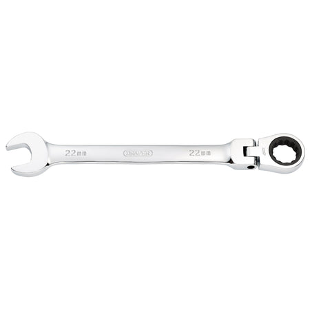 DRAPER 22mm Draper Hi-Torq ; Metric Flexible Head Ratcheting Combination Spanner: Model No.8230FMMB