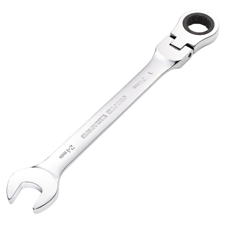 DRAPER 24mm Draper Hi-Torq ; Metric Flexible Head Ratcheting Combination Spanner: Model No.8230FMMB