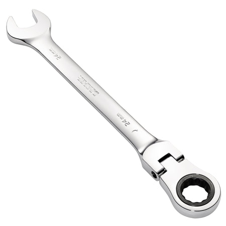 DRAPER 24mm Draper Hi-Torq ; Metric Flexible Head Ratcheting Combination Spanner: Model No.8230FMMB