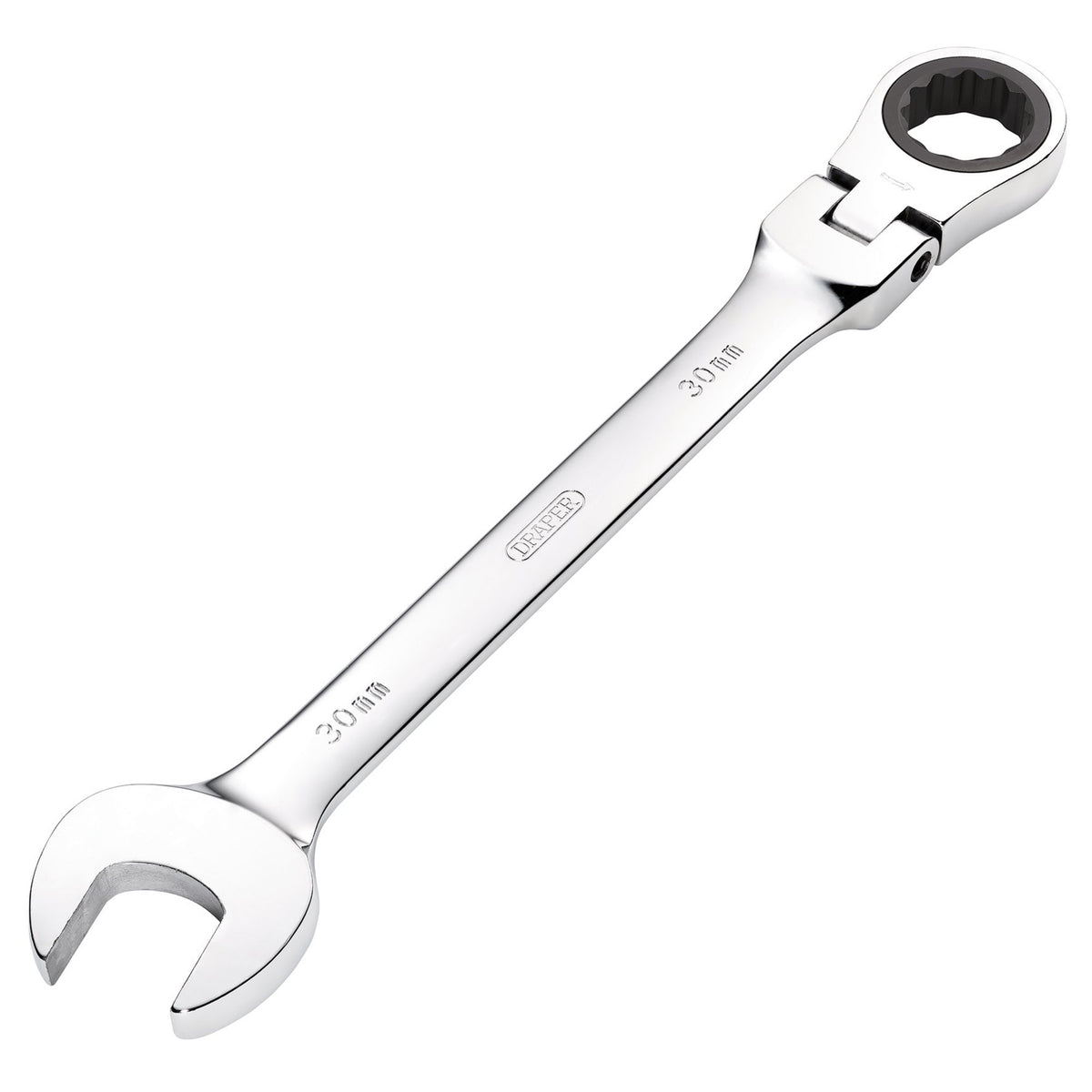 DRAPER 30mm Draper Hi-Torq ; Metric Flexible Head Ratcheting Combination Spanner: Model No.8230FMMB