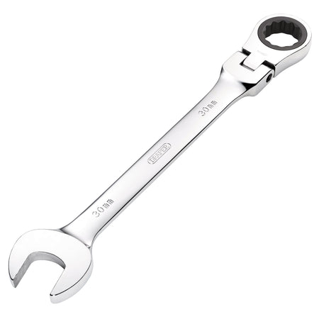 DRAPER 30mm Draper Hi-Torq ; Metric Flexible Head Ratcheting Combination Spanner: Model No.8230FMMB