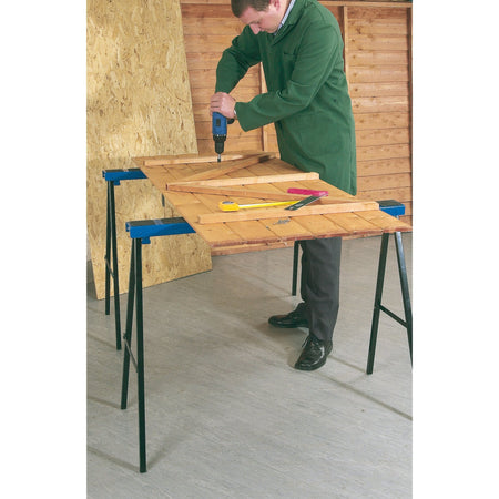 DRAPER 1000 x 800mm Pair of Fold Down Trestles: Model No.TRY2