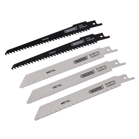 Assorted Reciprocating Saw Blades for Multi-Purpose Cutting, 150mm (Pack of 5): Model No. RSBCOM5