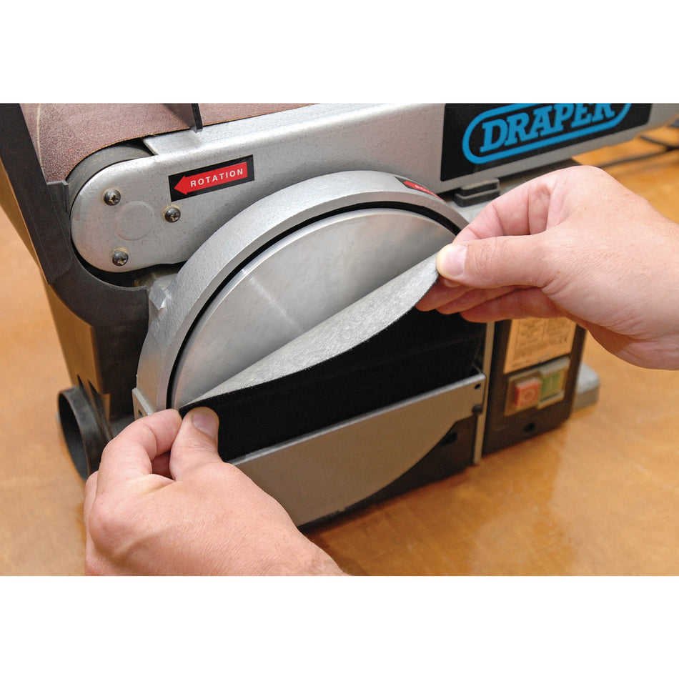 DRAPER 200mm Self-Adhesive Hook and Eye Backed Backing Pad: Model No.SD8VP