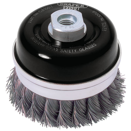 DRAPER Expert 100mm x M14 Twist Knot Wire Cup Brush: Model No.CB100T