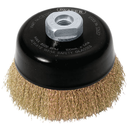 DRAPER Expert 100mm x M14 Crimped Wire Cup Brush: Model No.CB100C