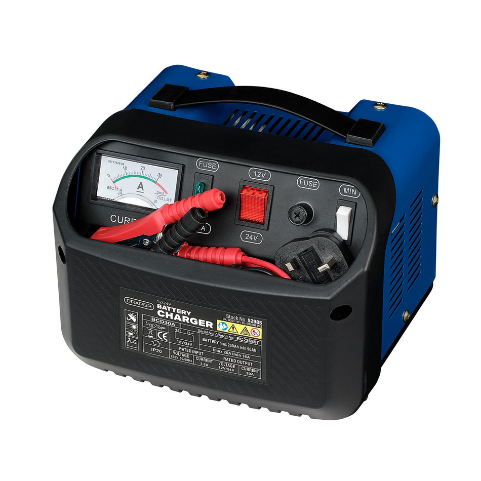 Draper 12/24V 16-20A Battery Charger Model No. BCD30A