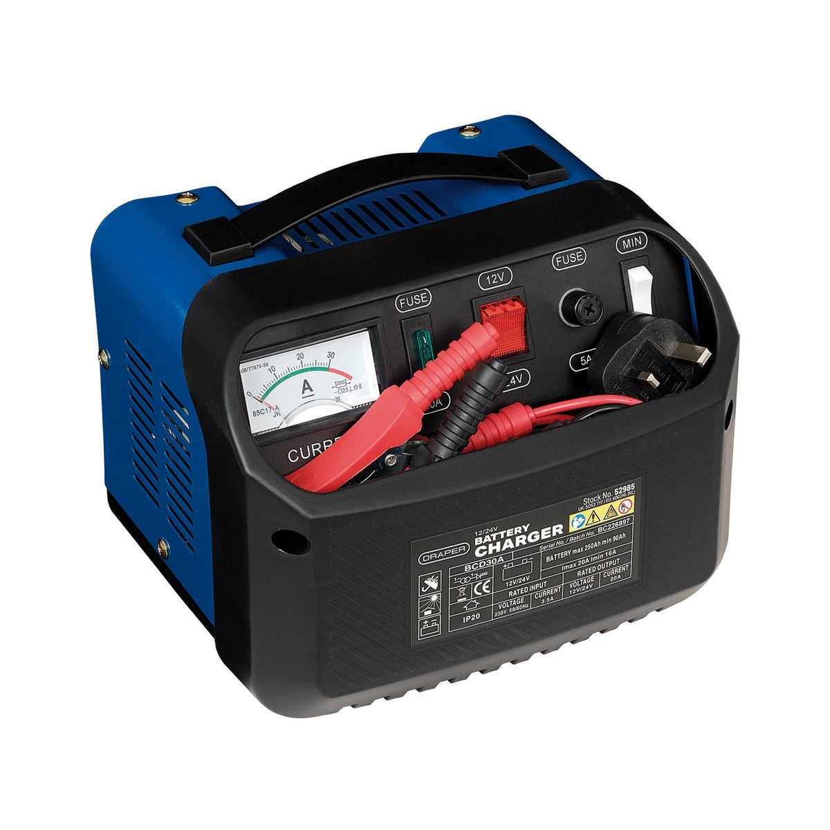 Draper 12/24V 16-20A Battery Charger Model No. BCD30A