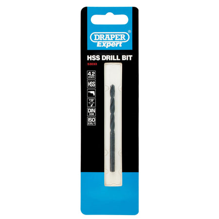 DRAPER Expert 4.2mm HSS Twist Drill for 5 x 0.8 Taps: Model No.H29MPTS/B
