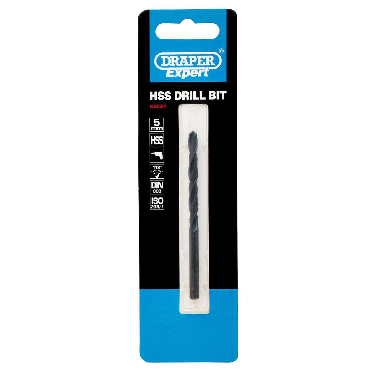 DRAPER Expert 5.0mm HSS Twist Drill for 6 x 1.0 Taps: Model No.H29MPTS/B