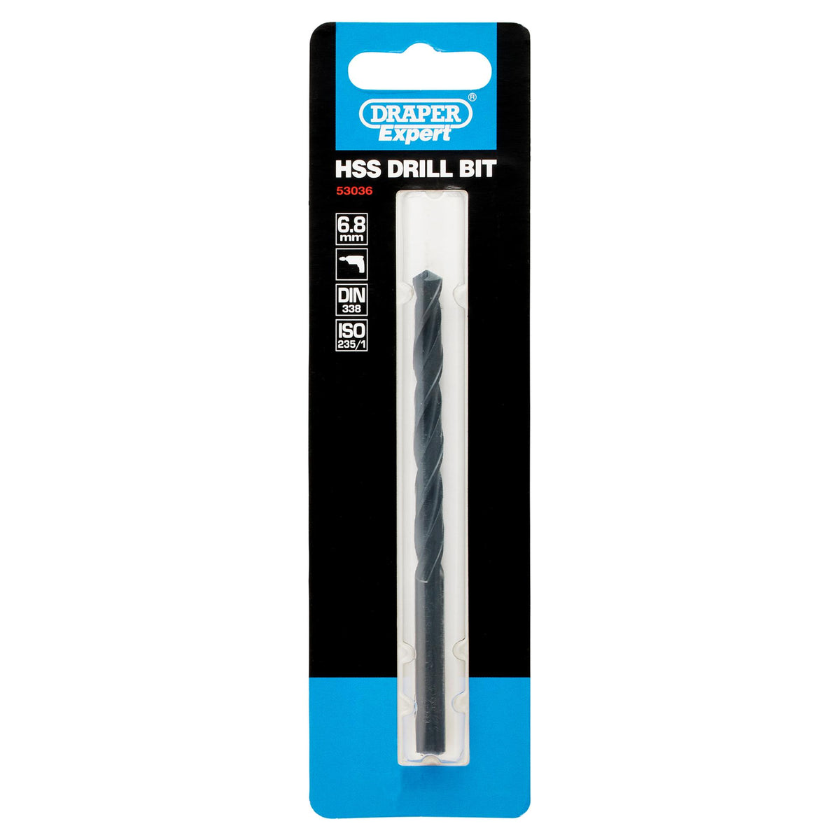 DRAPER Expert 6.8mm HSS Twist Drill for 8 x 1.25 Taps: Model No.H29MPTS/B