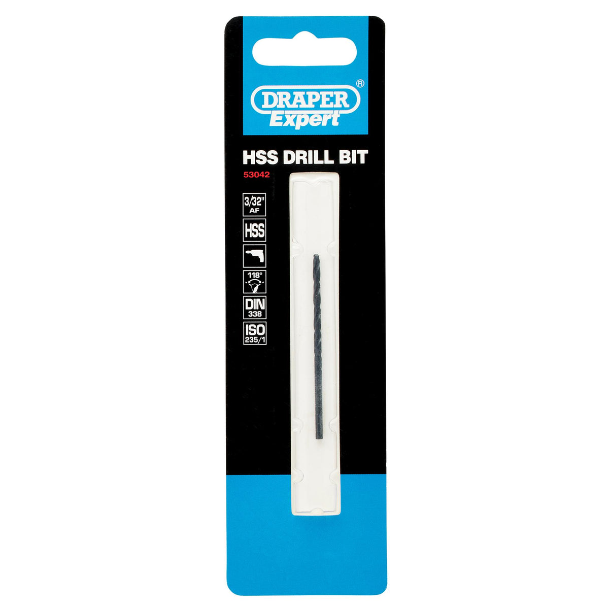 DRAPER Expert 2 x 3/32in. HSS Drill: Model No.H29PS/B