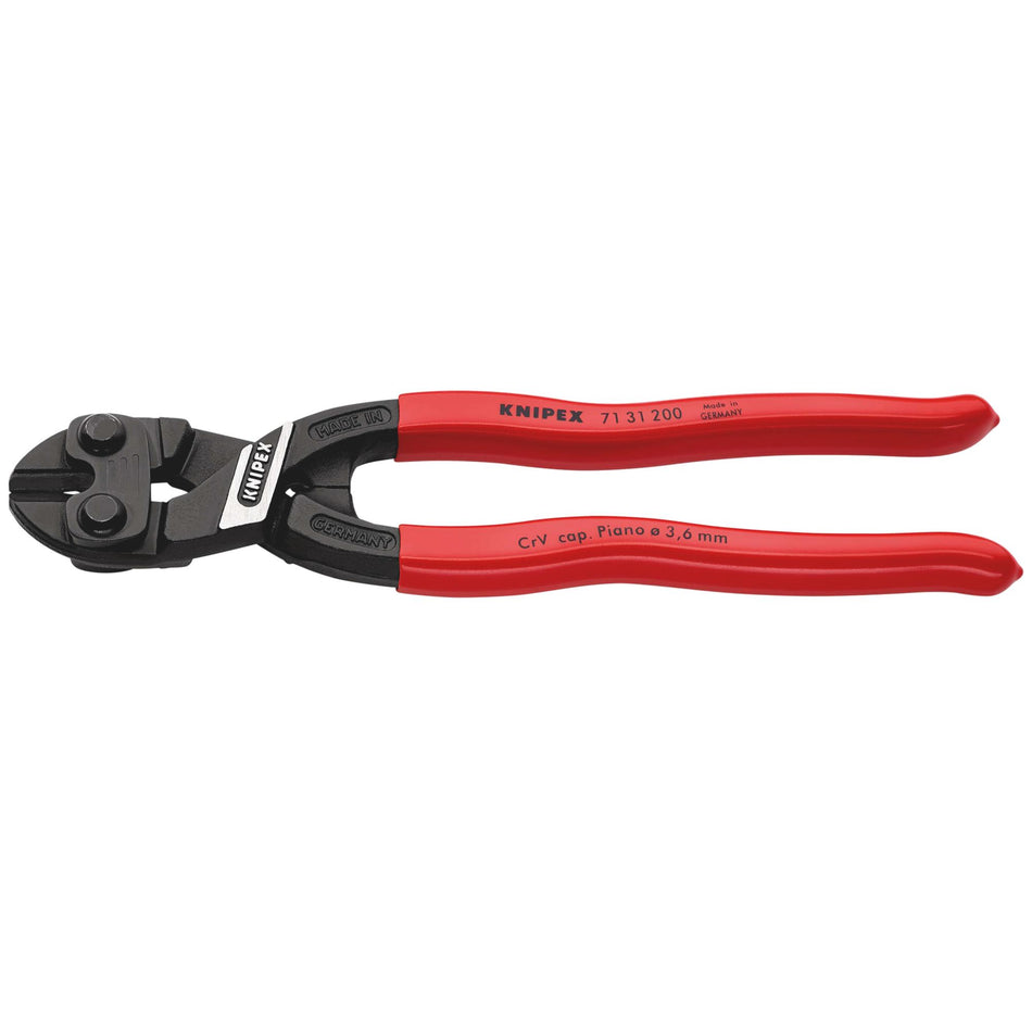 Knipex 200mm Cobolt® Compact Bolt Cutter with 3.6mm Piano Wire Cutter : Model No.71 31 200