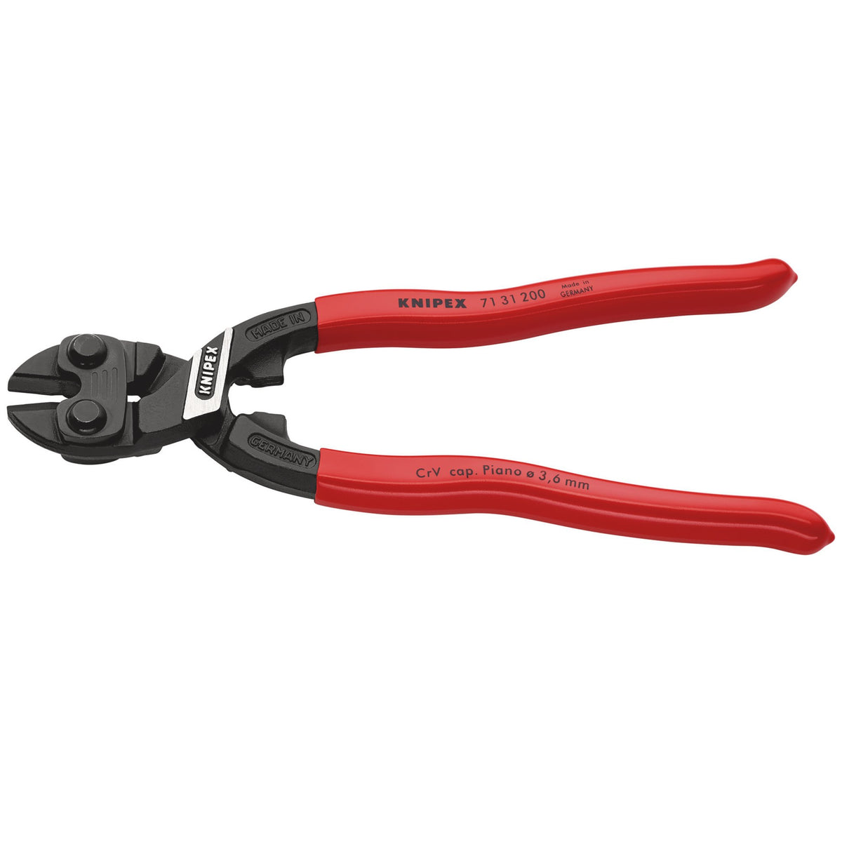 Knipex 200mm Cobolt® Compact Bolt Cutter with 3.6mm Piano Wire Cutter : Model No.71 31 200