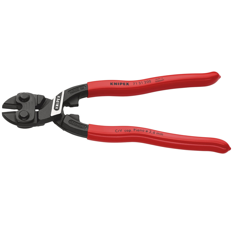 Knipex 200mm Cobolt® Compact Bolt Cutter with 3.6mm Piano Wire Cutter : Model No.71 31 200