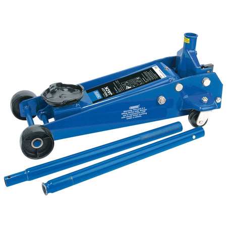 DRAPER Heavy Duty Trolley Jack (3 Tonne): Model No.TJ3HD/B
