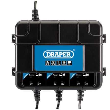 Draper 6V/12V 3 Bank Charger Station Model No. BCPB32