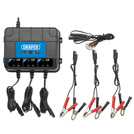 Draper 6V/12V 3 Bank Charger Station Model No. BCPB32
