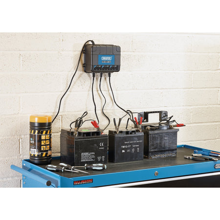 Draper 6V/12V 3 Bank Charger Station Model No. BCPB32