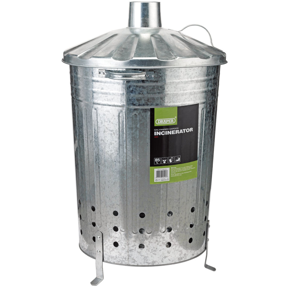 DRAPER Galvanised Garden Incinerator (85L): Model No. GLI