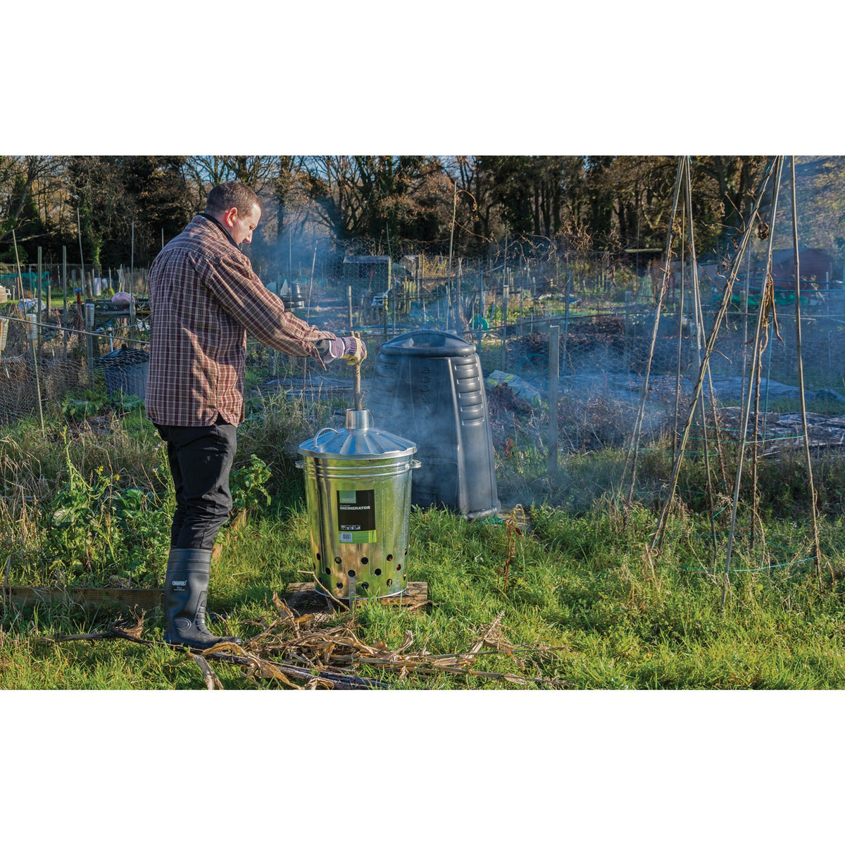 DRAPER Galvanised Garden Incinerator (85L): Model No. GLI