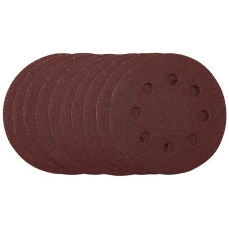 Sanding Discs, 115mm, 120 Grit, Hook & Loop (Pack of 10): Model No. SDHAL115
