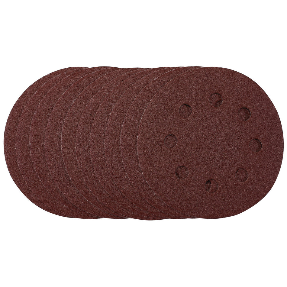 Sanding Discs, 115mm, 120 Grit, Hook & Loop (Pack of 10): Model No. SDHAL115