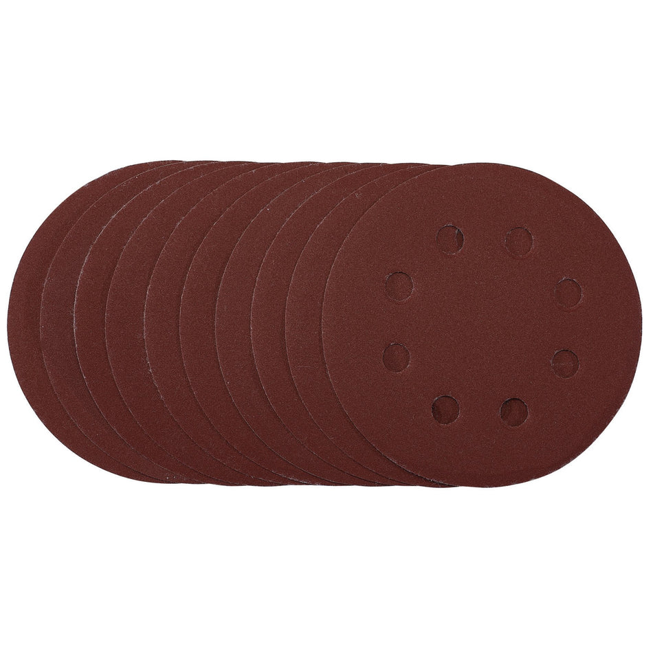 Sanding Discs, 115mm, 240 Grit, Hook & Loop (Pack of 10): Model No. SDHAL115