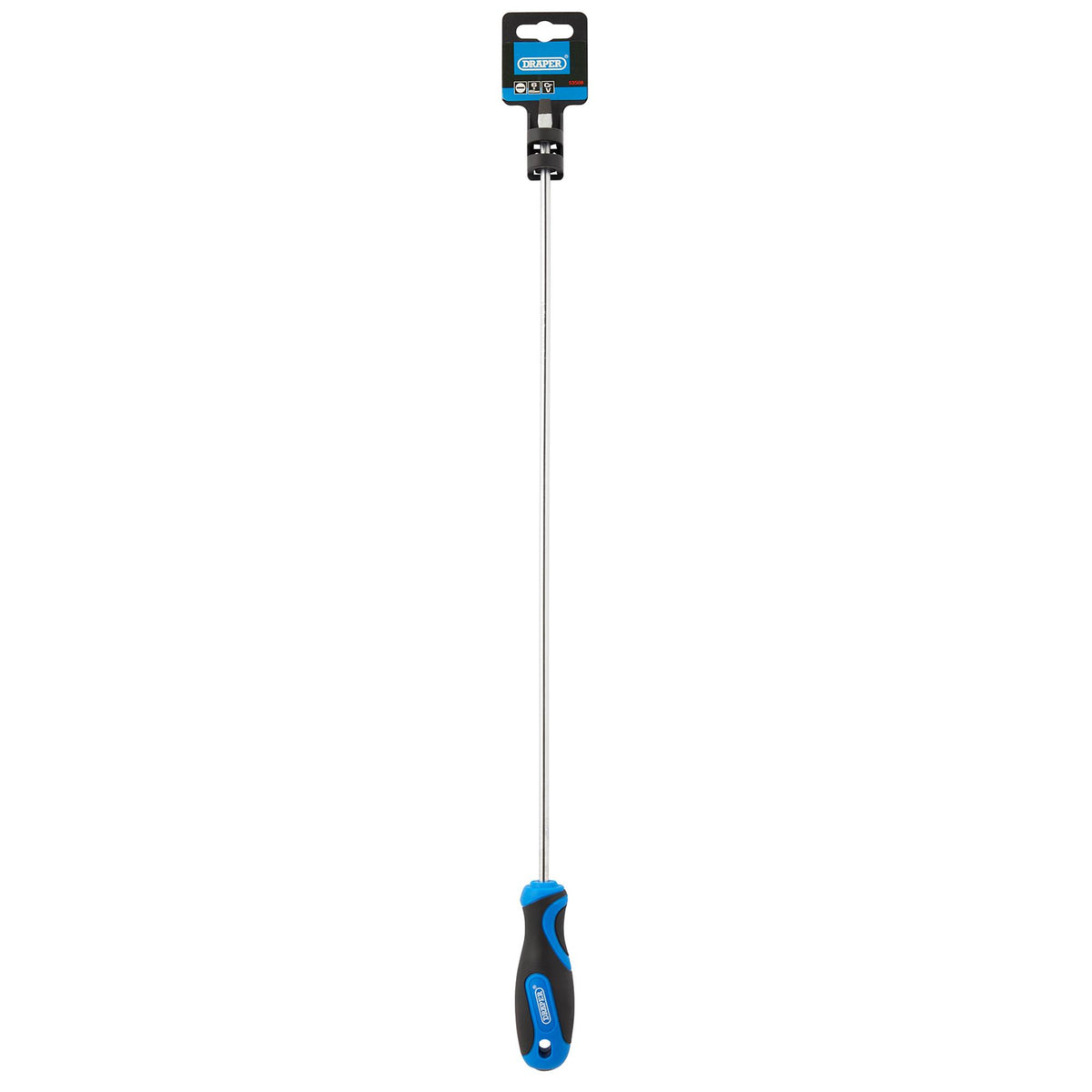 DRAPER 6.0 x 450mm Plain Slot Screwdriver with Soft Grip Handles: Model No.865/L