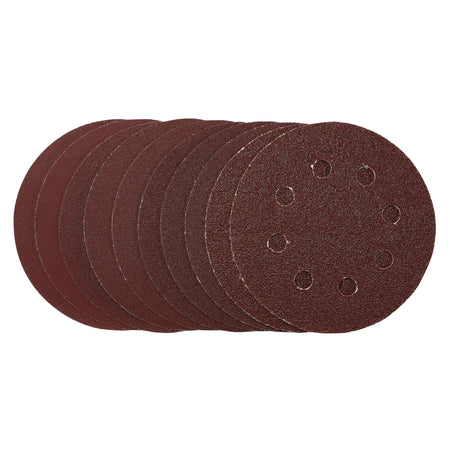Sanding Discs, 115mm, Hook & Loop, Assorted Grit, (Pack of 10): Model No. SDHAL115