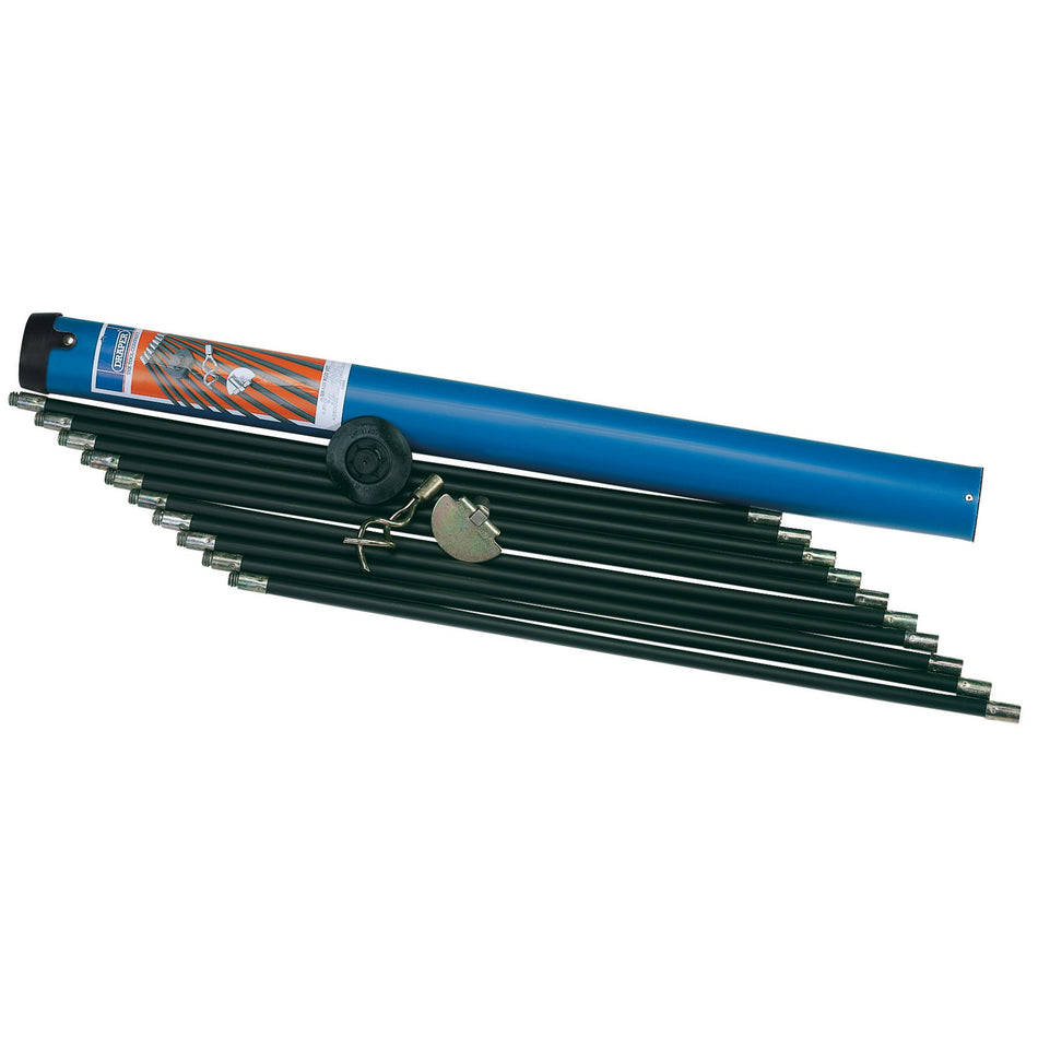 DRAPER 9M 13 Piece Polypropylene Drain Rod Set in Case: Model No.DR/SET