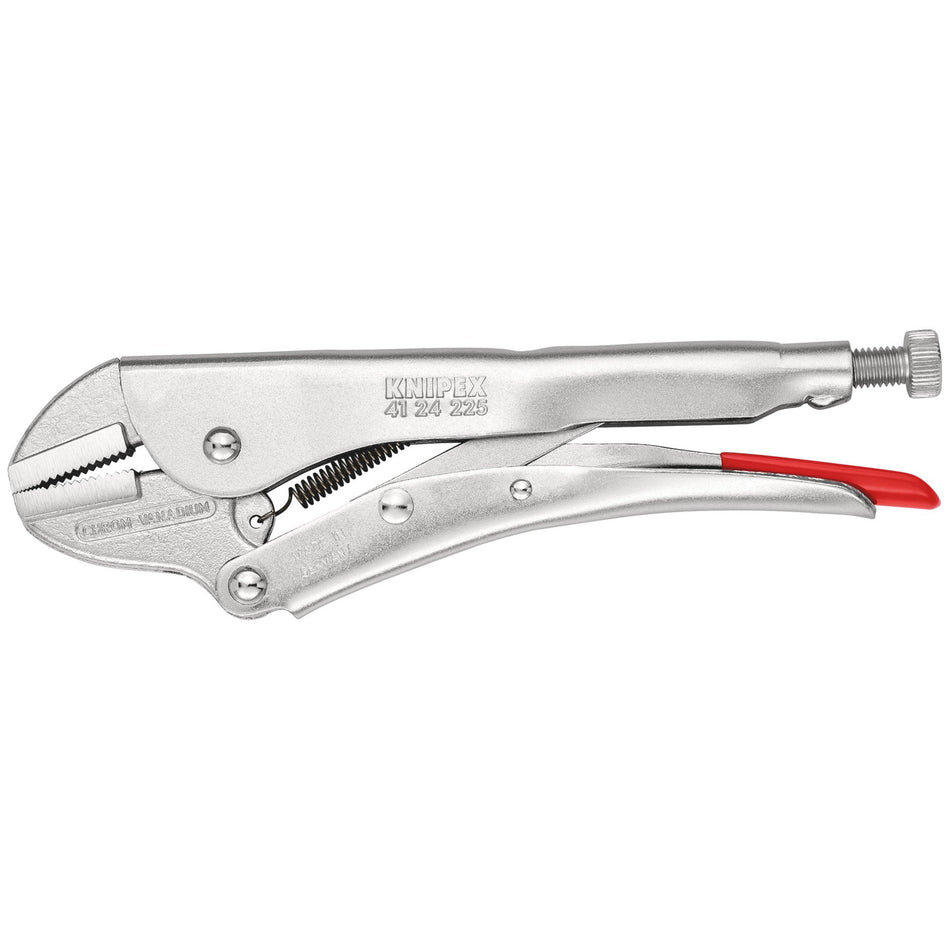 Knipex 225mm Straight Jaw Self Grip Pliers: Model No. 41 24 225