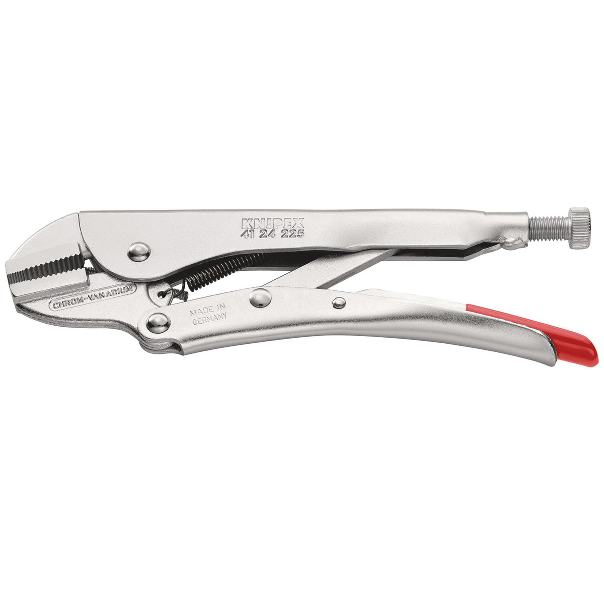 Knipex 225mm Straight Jaw Self Grip Pliers: Model No. 41 24 225