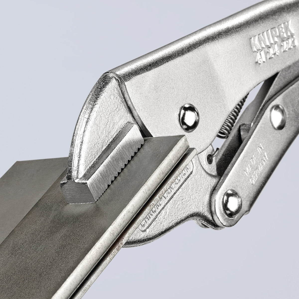 Knipex 225mm Straight Jaw Self Grip Pliers: Model No. 41 24 225