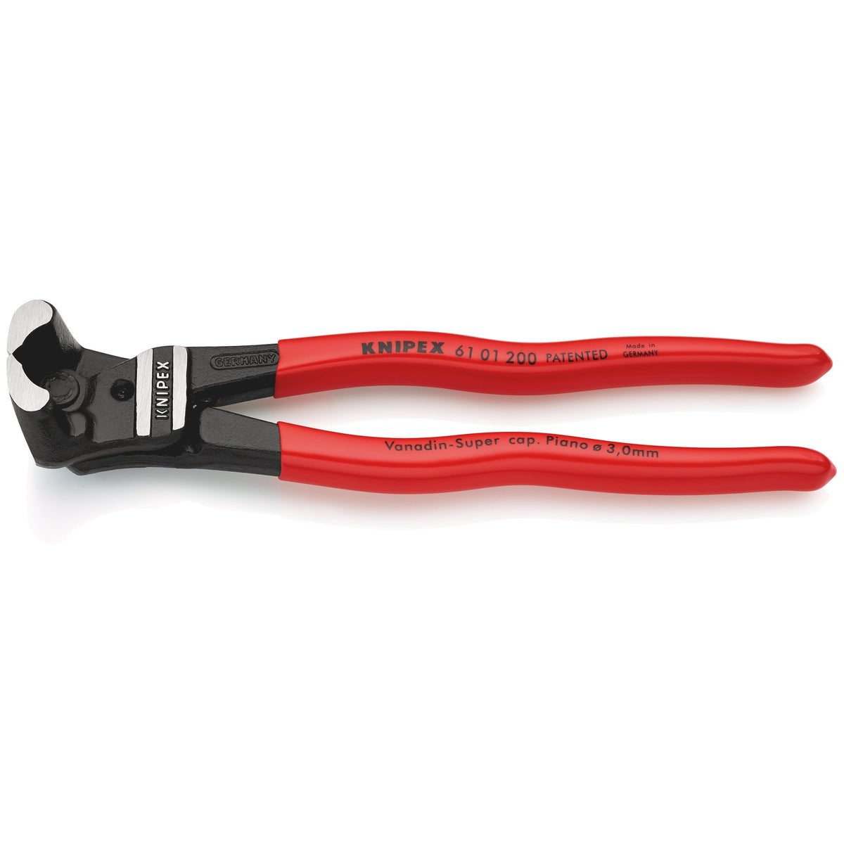 Knipex 200mm Extra High Leverage End Cutting Nippers : Model No.61 01 200