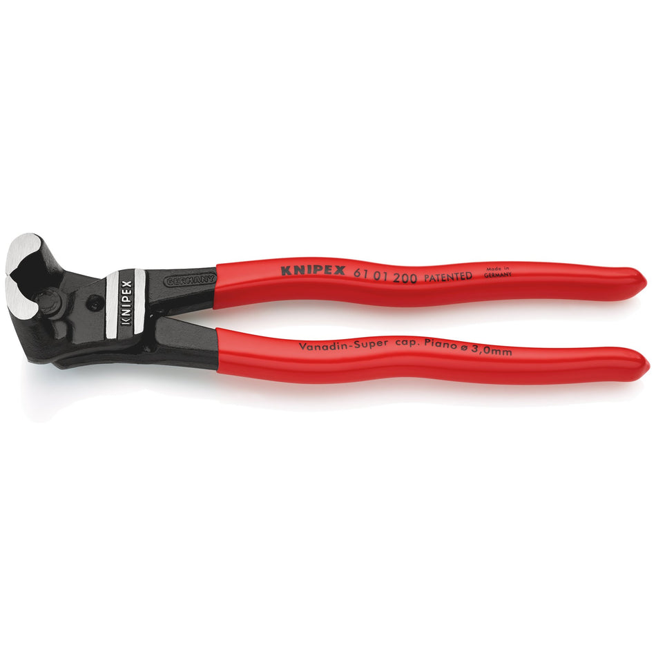 Knipex 200mm Extra High Leverage End Cutting Nippers : Model No.61 01 200