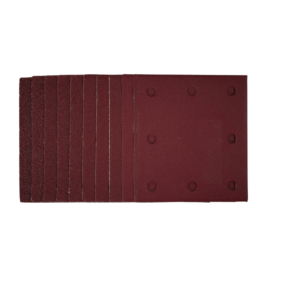 1/4 Sanding Sheets with Hook and Loop, 115 x 105mm, Assorted Grit (Pack of 10): Model No. SSA1