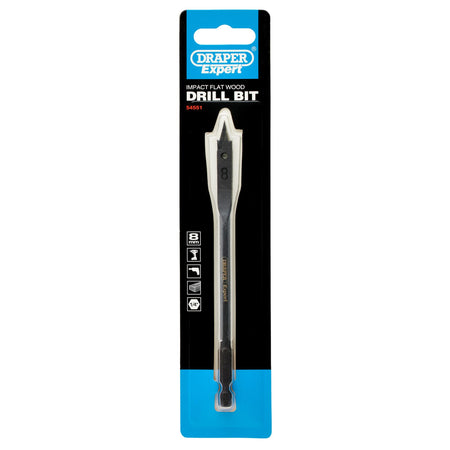 Draper Expert Flat Wood Bit, 8mm : Model No. FB102