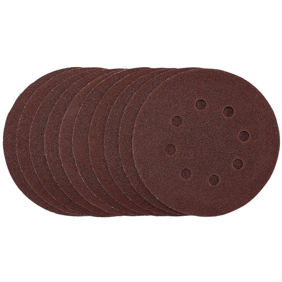 Sanding Discs, 125mm, Hook & Loop, 80 Grit, (Pack of 10): Model No. SDHAL125